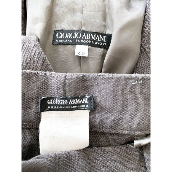 Giorgio Armani Gray Two Piece Wool Suit Women's 42 / Medium / 6 - Picture 8 of 9